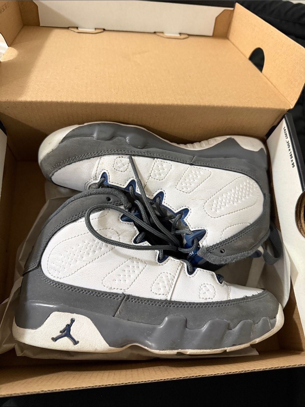 Jordan Kids White and Gray Basketball Sneakers